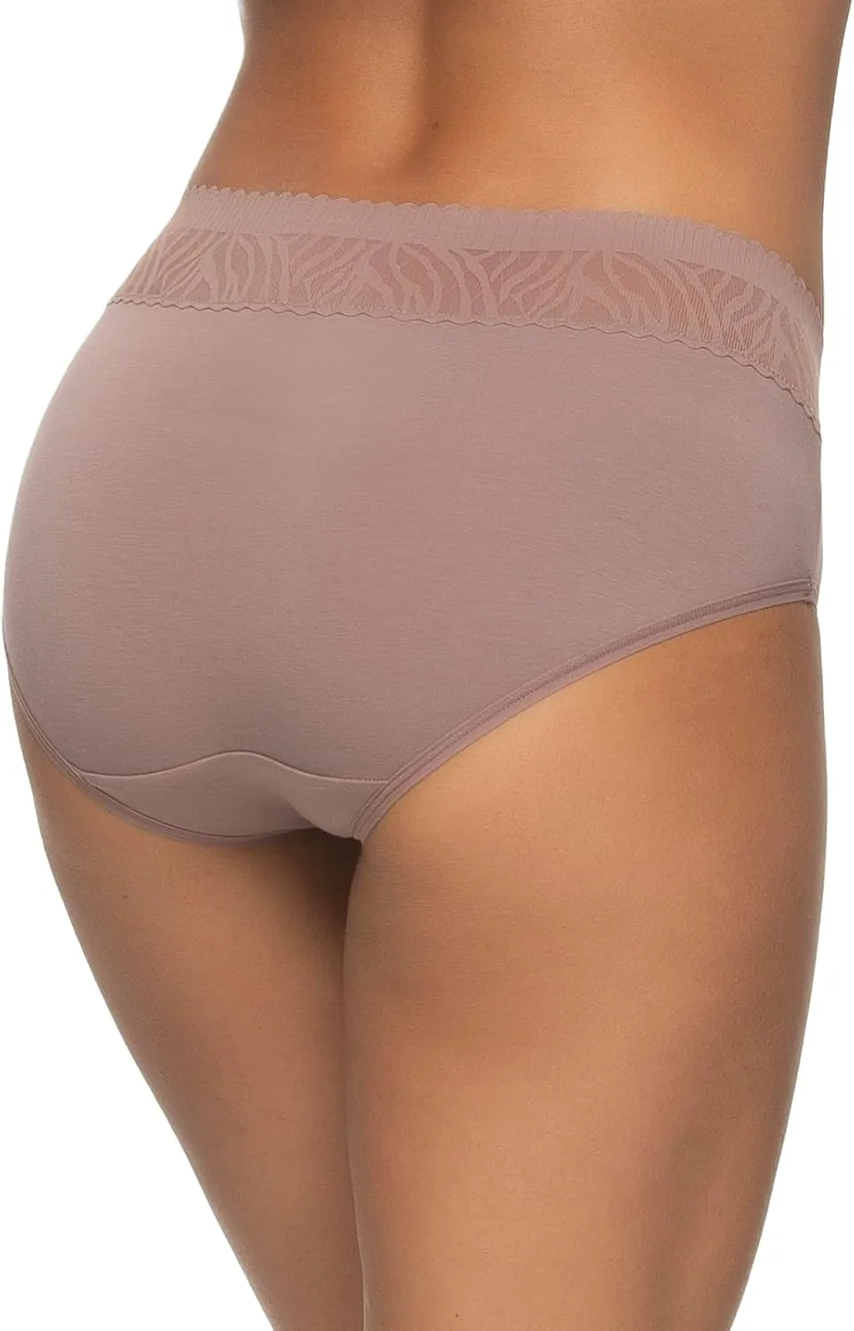 Felina - Stay In Place Hipster Underwear 5-Pack - Breathable Cotton Modal Panties Mid-Rise No-Dig Comfort
