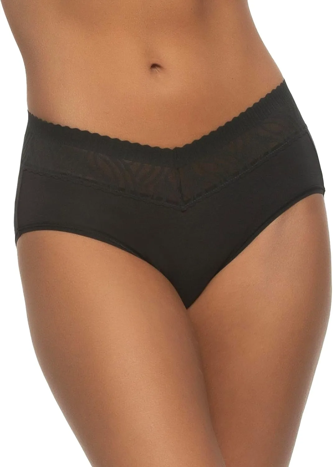 Felina - Stay In Place Hipster Underwear 5-Pack - Breathable Cotton Modal Panties Mid-Rise No-Dig Comfort