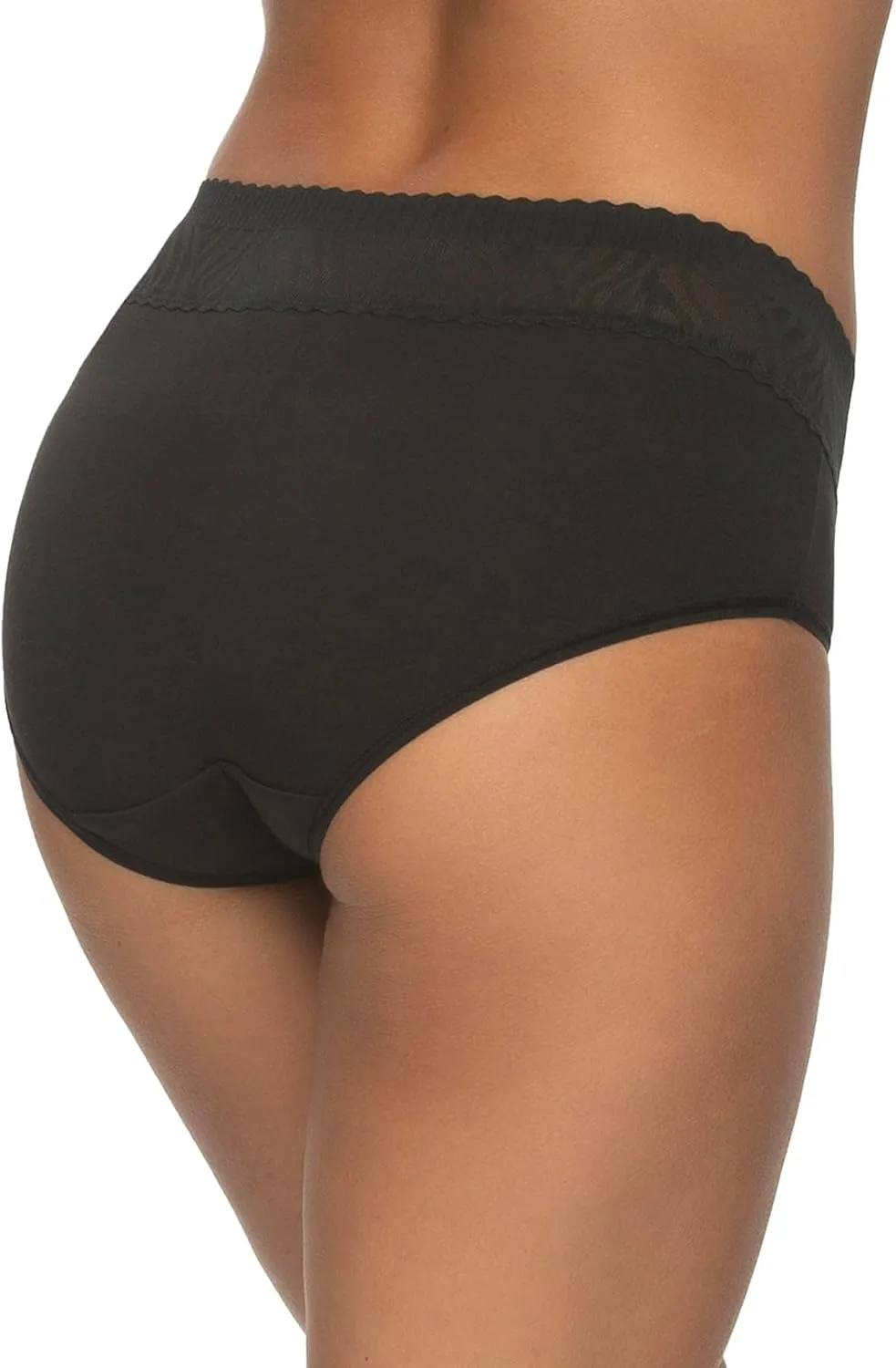 Felina - Stay In Place Hipster Underwear 5-Pack - Breathable Cotton Modal Panties Mid-Rise No-Dig Comfort