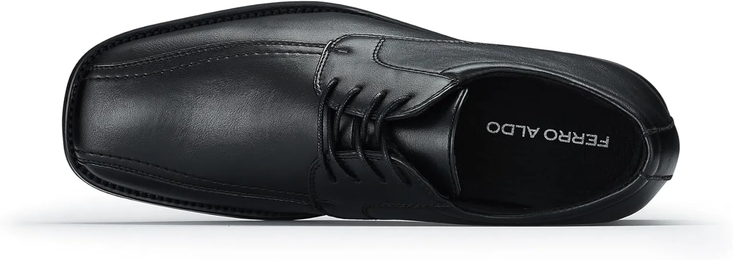 Ferro Aldo Alvin MFA19696 Men's Plain Square-Toe Derby Dress Shoes