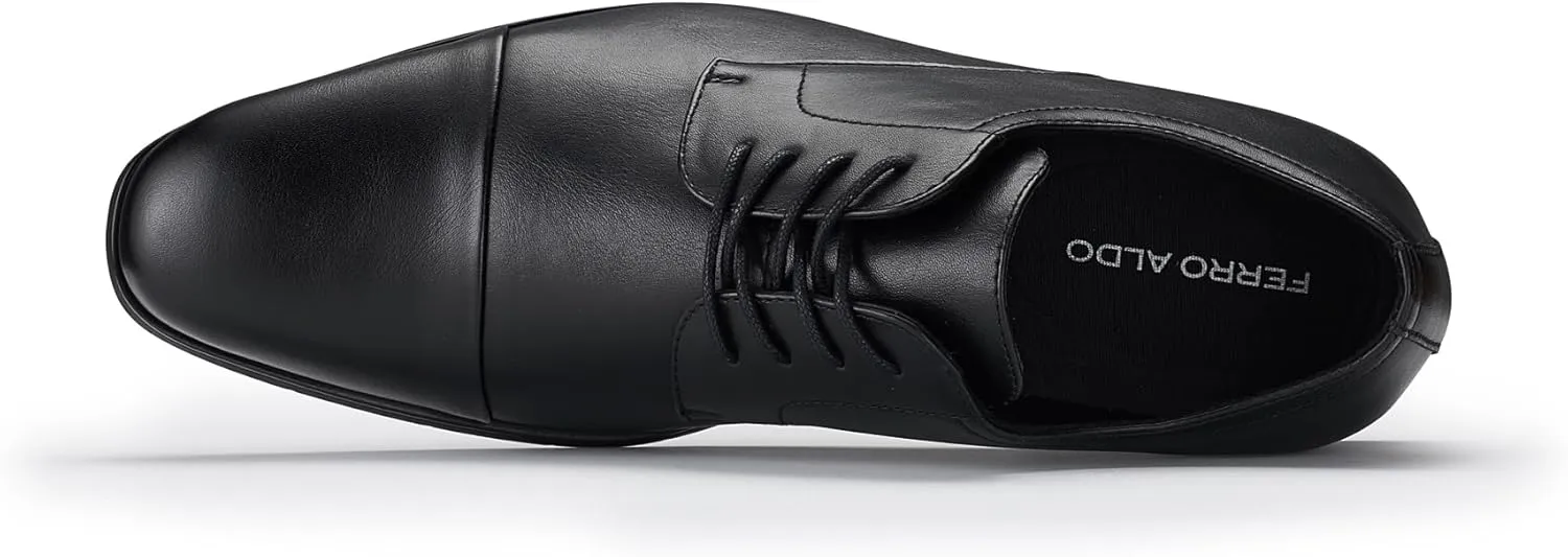 Ferro Aldo Alvin MFA19696 Men's Plain Square-Toe Derby Dress Shoes