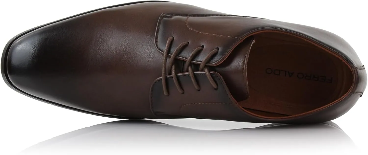 Ferro Aldo Alvin MFA19696 Men's Plain Square-Toe Derby Dress Shoes