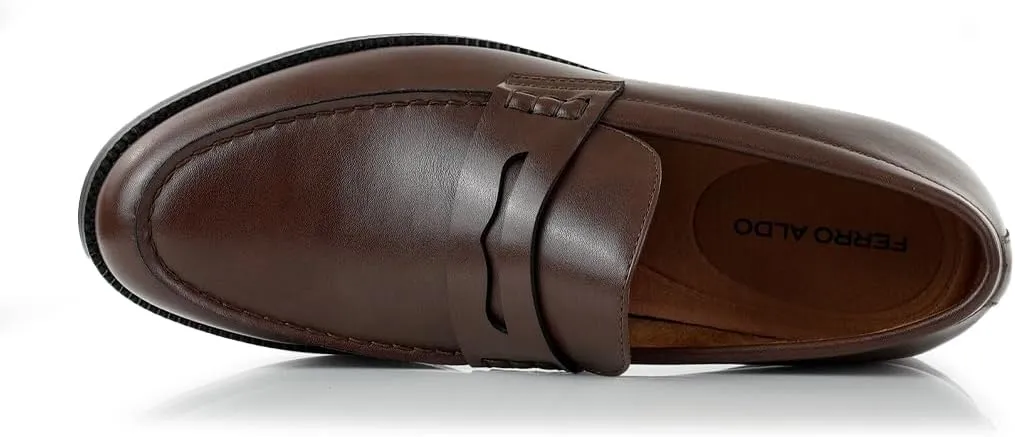 Ferro Aldo Dylan MFA19671 Classic Moc-Toe Penny Loafers for Men