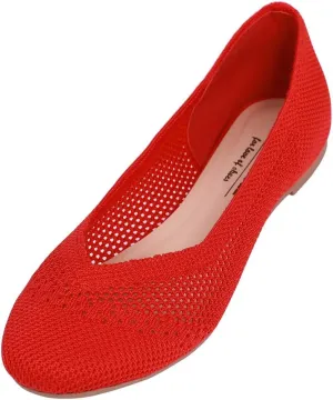 Feversole Women's Woven Fashion Breathable Knit Flat Shoes