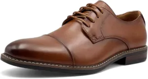 Finishing & Sewing Men's Cap Toe Lace Up Oxford Dress Shoes