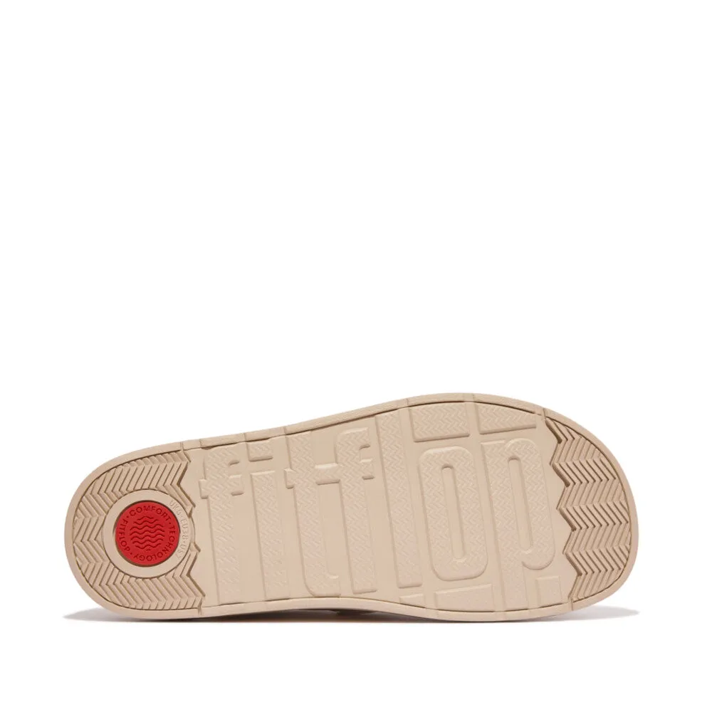 Fitflop Gen-FF Buckle Flat-Stud Leather Mule Beige