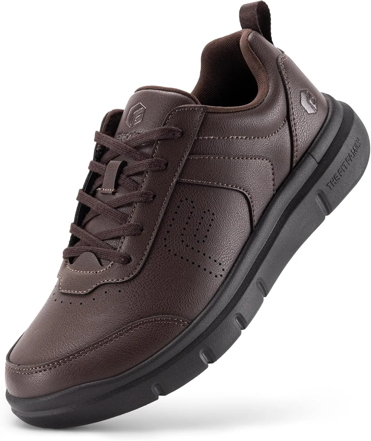 FitVille Extra Wide Men Walking Shoes Wide Dress Sneakers Comfortable Leather Shoes for Men Lightweight Plantar Fasciitis Bunions