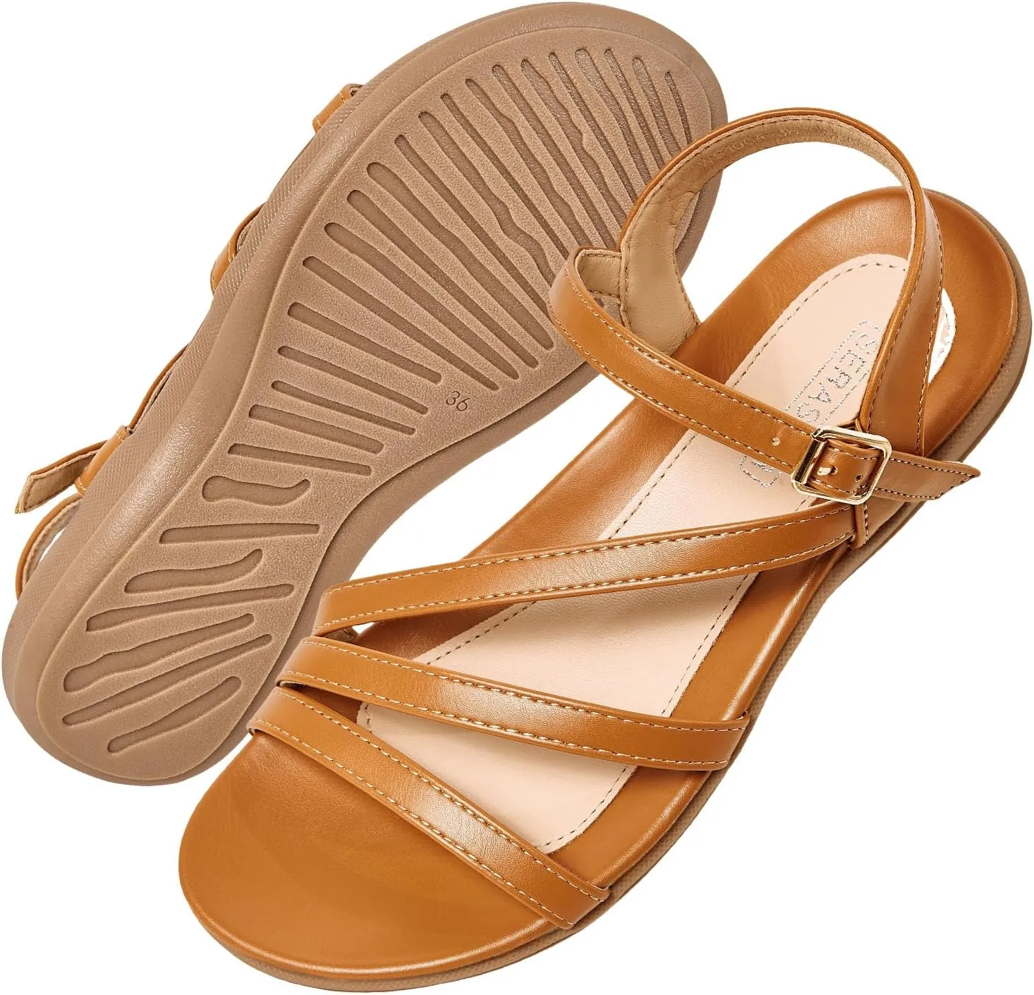 Flat Sandals for Women Dressy - Comfortable Walking Summer Womens Sandal