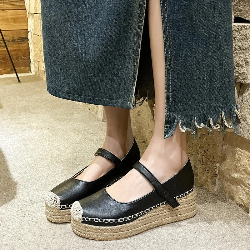 Flat Shoes for Women Wedge Platform Casual Espadrilles Barefoot Comfortable Fashion   Offer