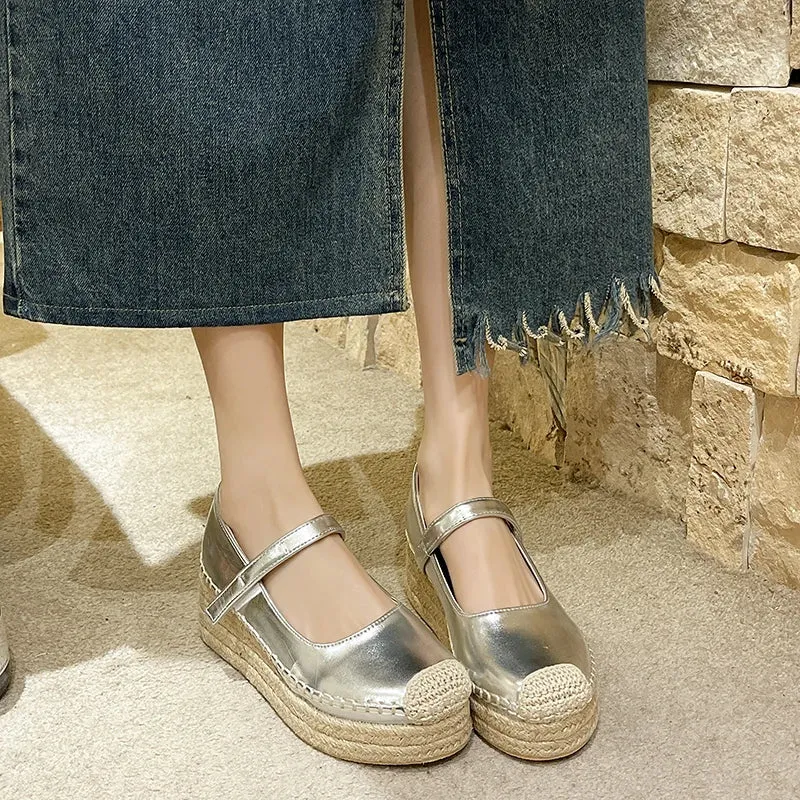 Flat Shoes for Women Wedge Platform Casual Espadrilles Barefoot Comfortable Fashion   Offer