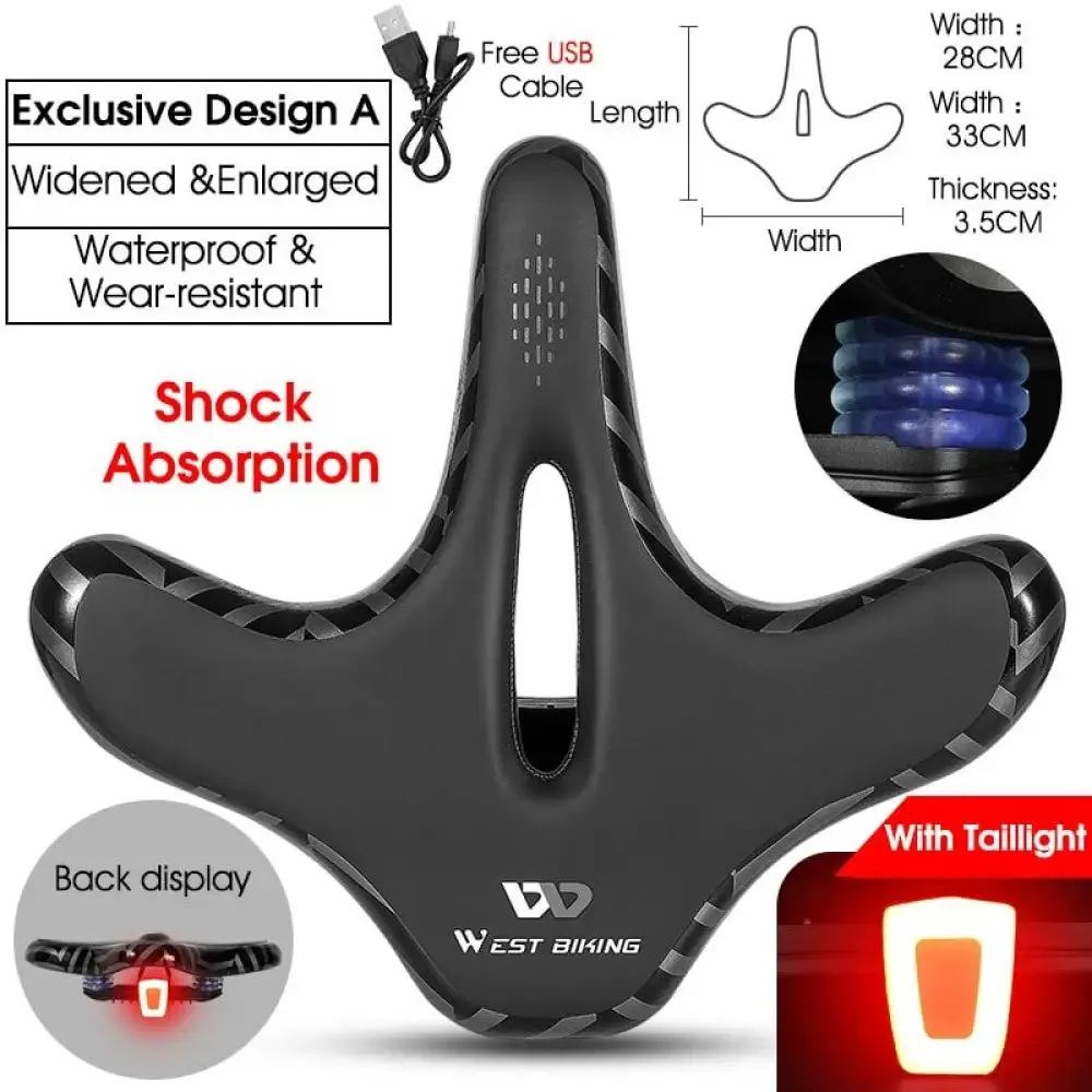 Flat Widen Comfortable Bicycle Saddle