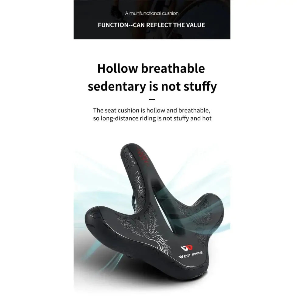 Flat Widen Comfortable Bicycle Saddle