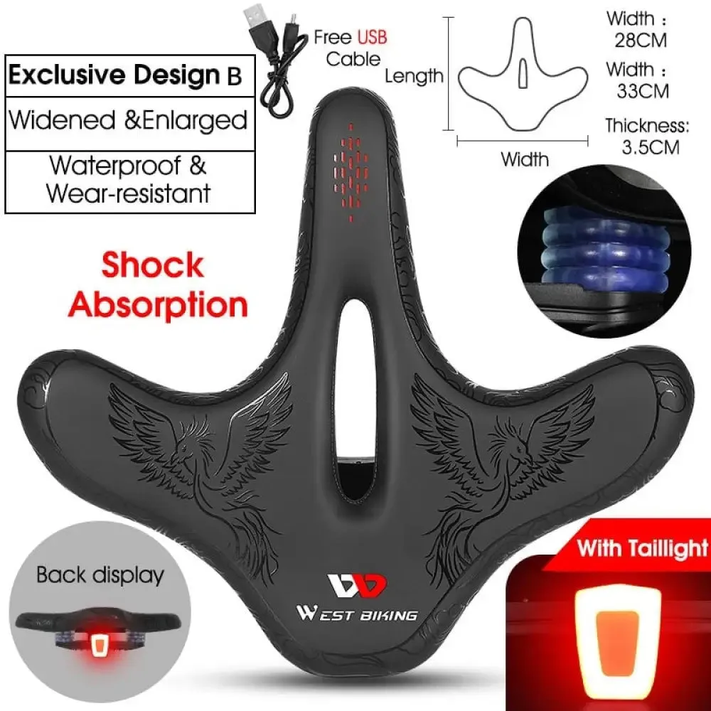 Flat Widen Comfortable Bicycle Saddle