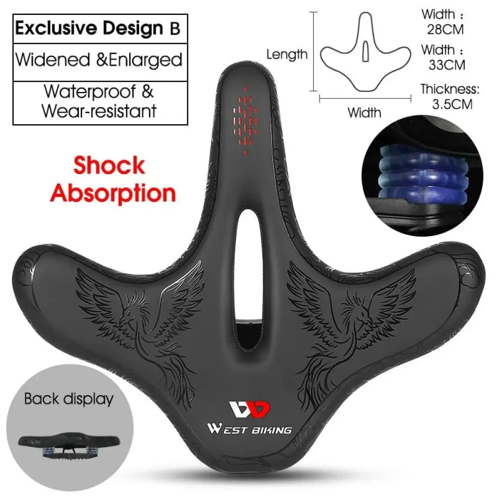 Flat Widen Comfortable Bicycle Saddle