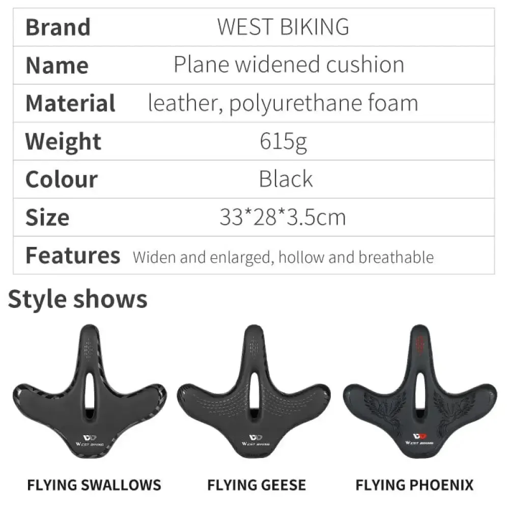Flat Widen Comfortable Bicycle Saddle