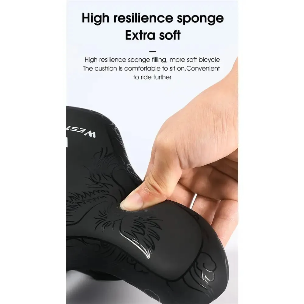 Flat Widen Comfortable Bicycle Saddle