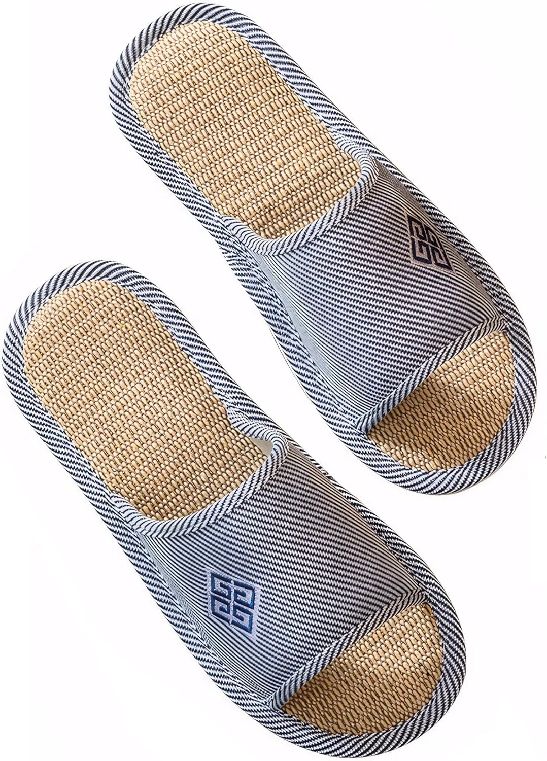 Flax Linen Blend Breathable Solid Color Slippers for Men