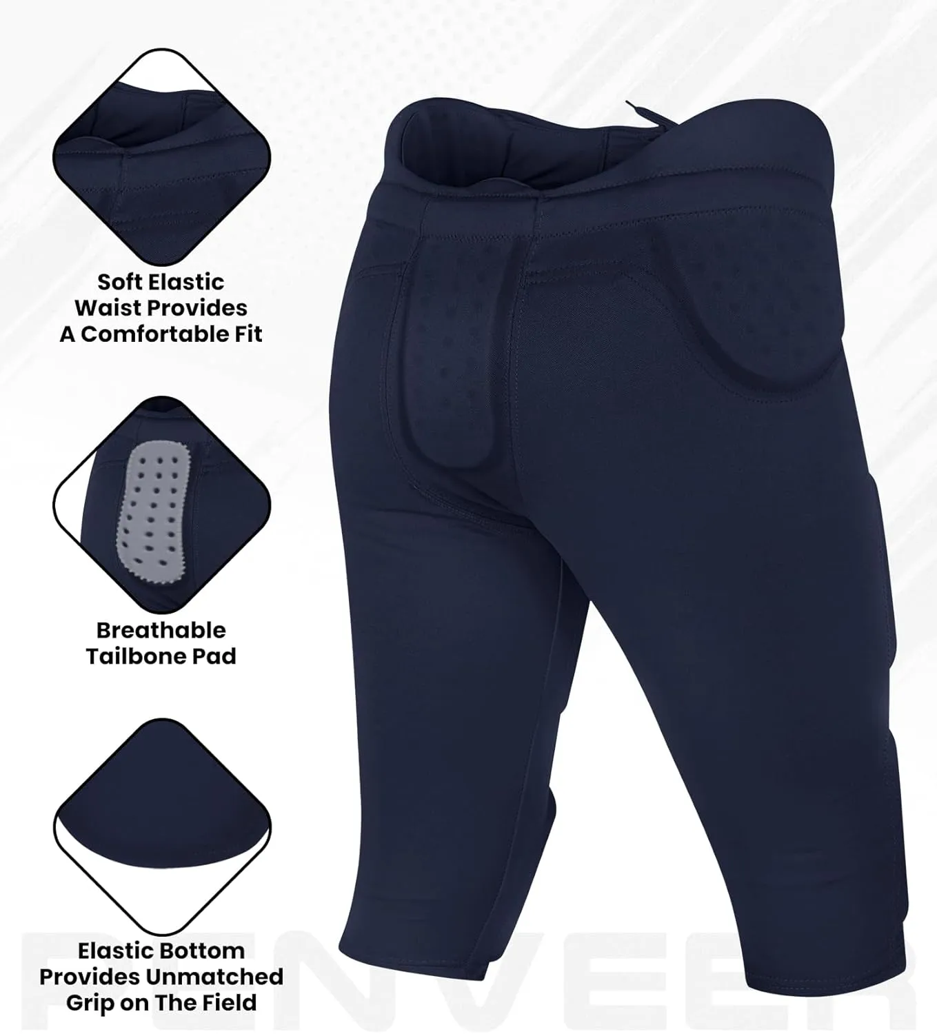 Football Pants Adults - Safety Integrated Comfortable Football Practice Pants for Men