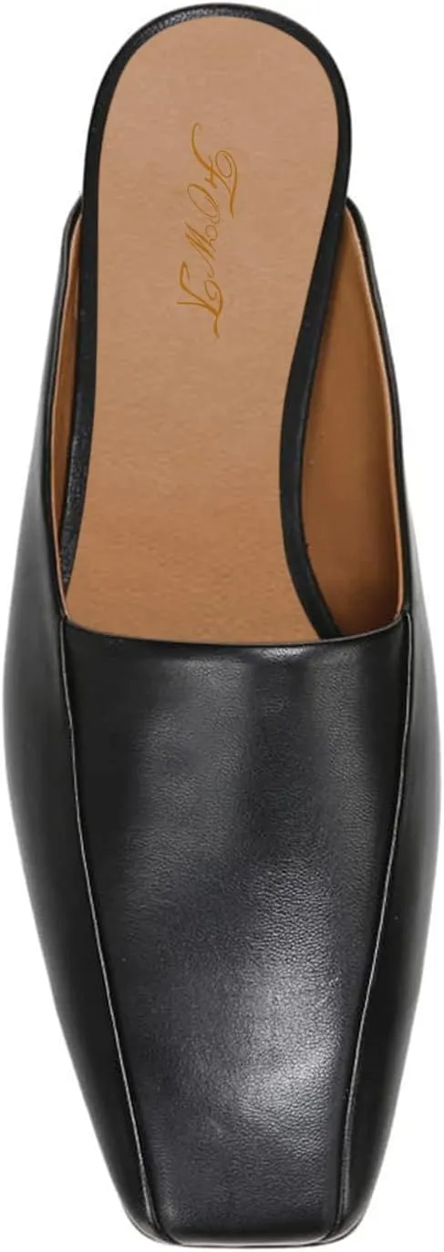 FOWT Women’s Closed Square Toe Loafers Slingback Wide Width Loafer Solid Color Low Heels Flats Mules Backless Slip On Comfort Driving Office Loafer Shoes Size 4 US