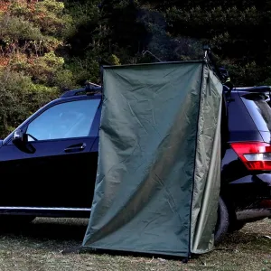 FQMYLTYN Car Camping Privacy Tent, Pop Up Portable Shower & Toilet Tent, 420D Oxford Cloth, Waterproof, UV Protection, 2 Person, Green