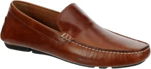 Franco Fortini Venetian Driver - Men's Classic Leather Slip-On Moc Toe Penny Loafers