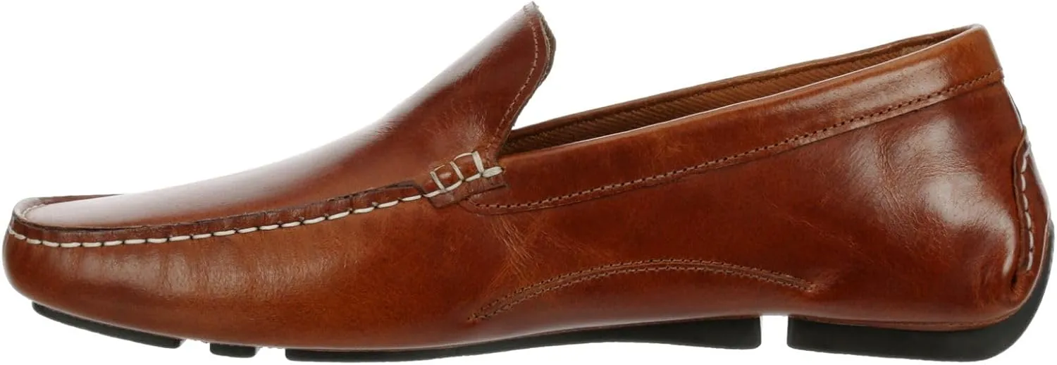 Franco Fortini Venetian Driver - Men's Classic Leather Slip-On Moc Toe Penny Loafers