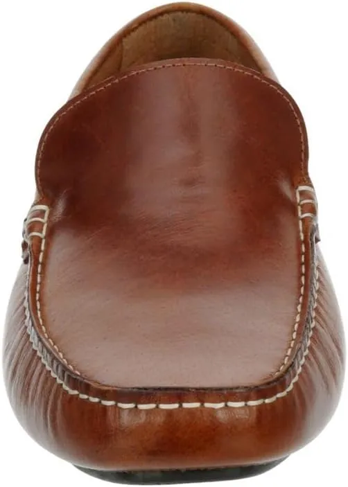 Franco Fortini Venetian Driver - Men's Classic Leather Slip-On Moc Toe Penny Loafers