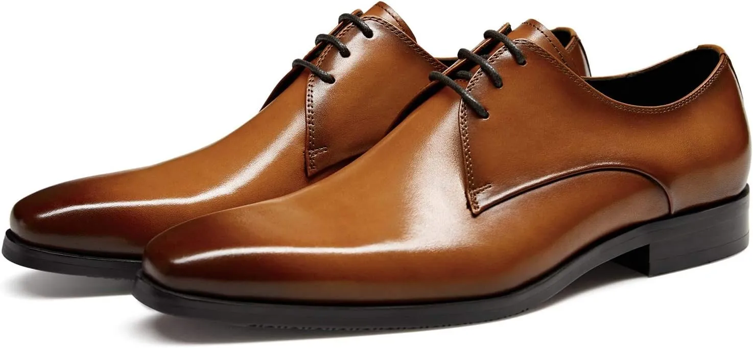FRASOICUS Mens Oxford Shoes Genuine Leather Dress Shoes