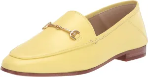 Free returns On Edelman Loraine Slip Yellow Almond Stacked Butter Fashion Heel Toe Protected Sam Loafer