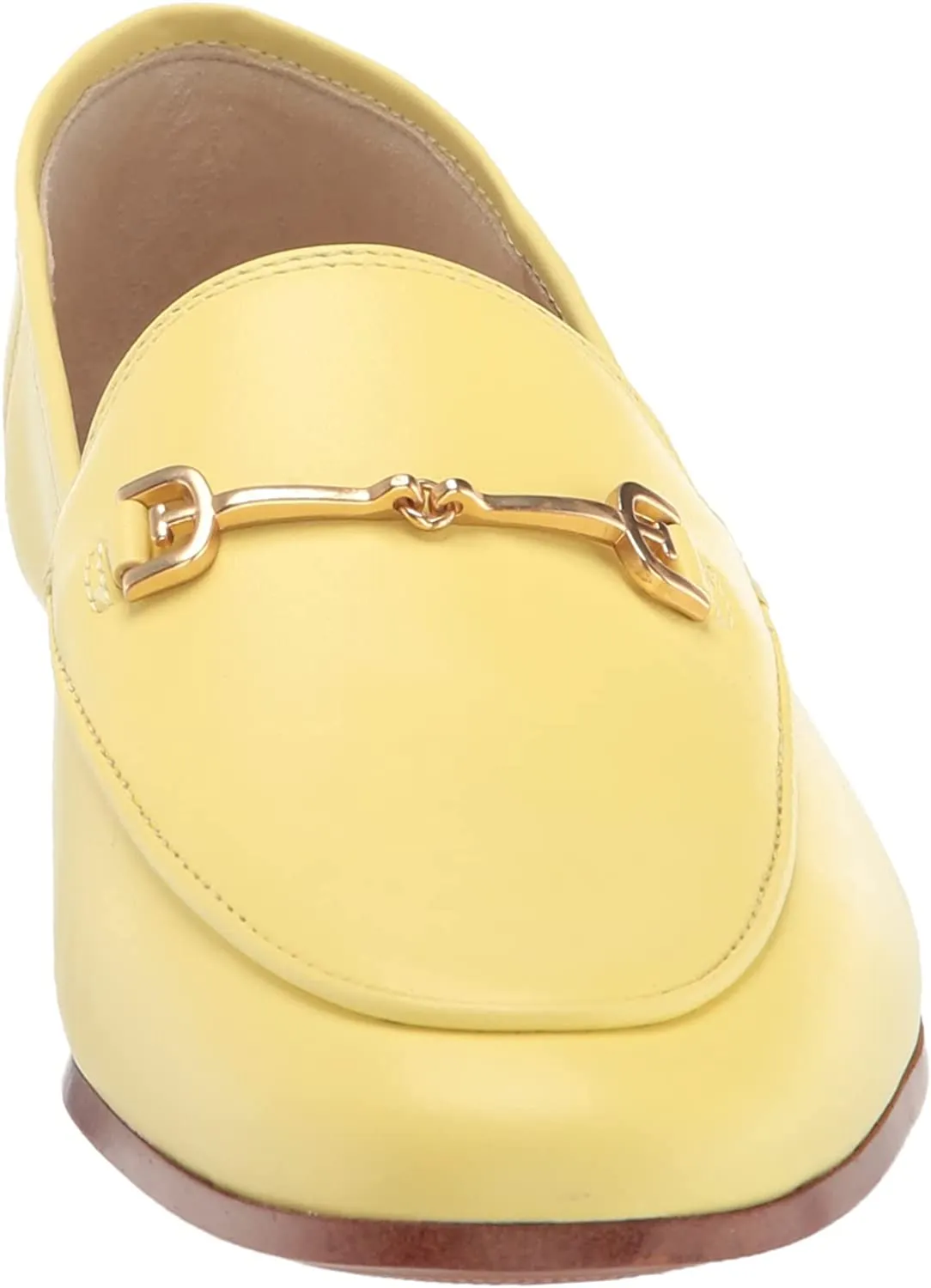 Free returns On Edelman Loraine Slip Yellow Almond Stacked Butter Fashion Heel Toe Protected Sam Loafer