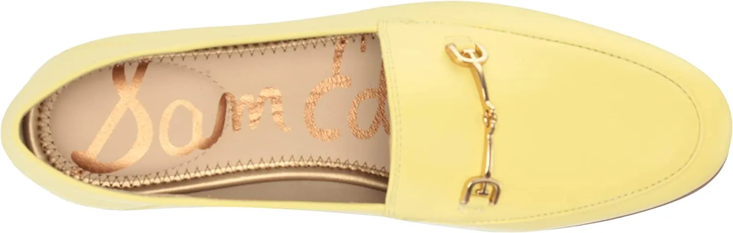 Free returns On Edelman Loraine Slip Yellow Almond Stacked Butter Fashion Heel Toe Protected Sam Loafer
