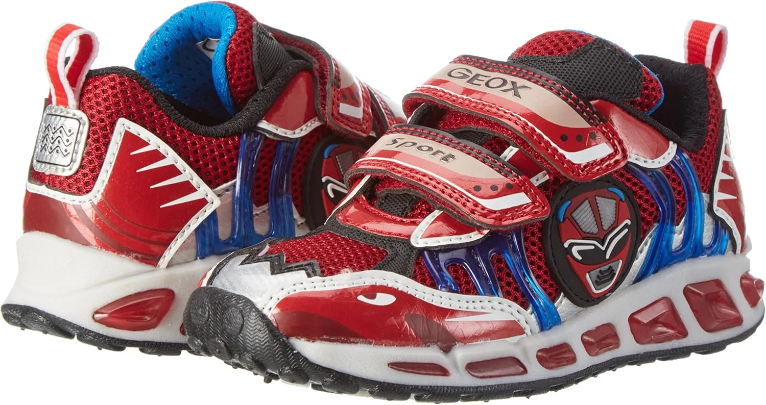 Geox Boys Jr Shuttle 6 Straps Light Up Sneaker