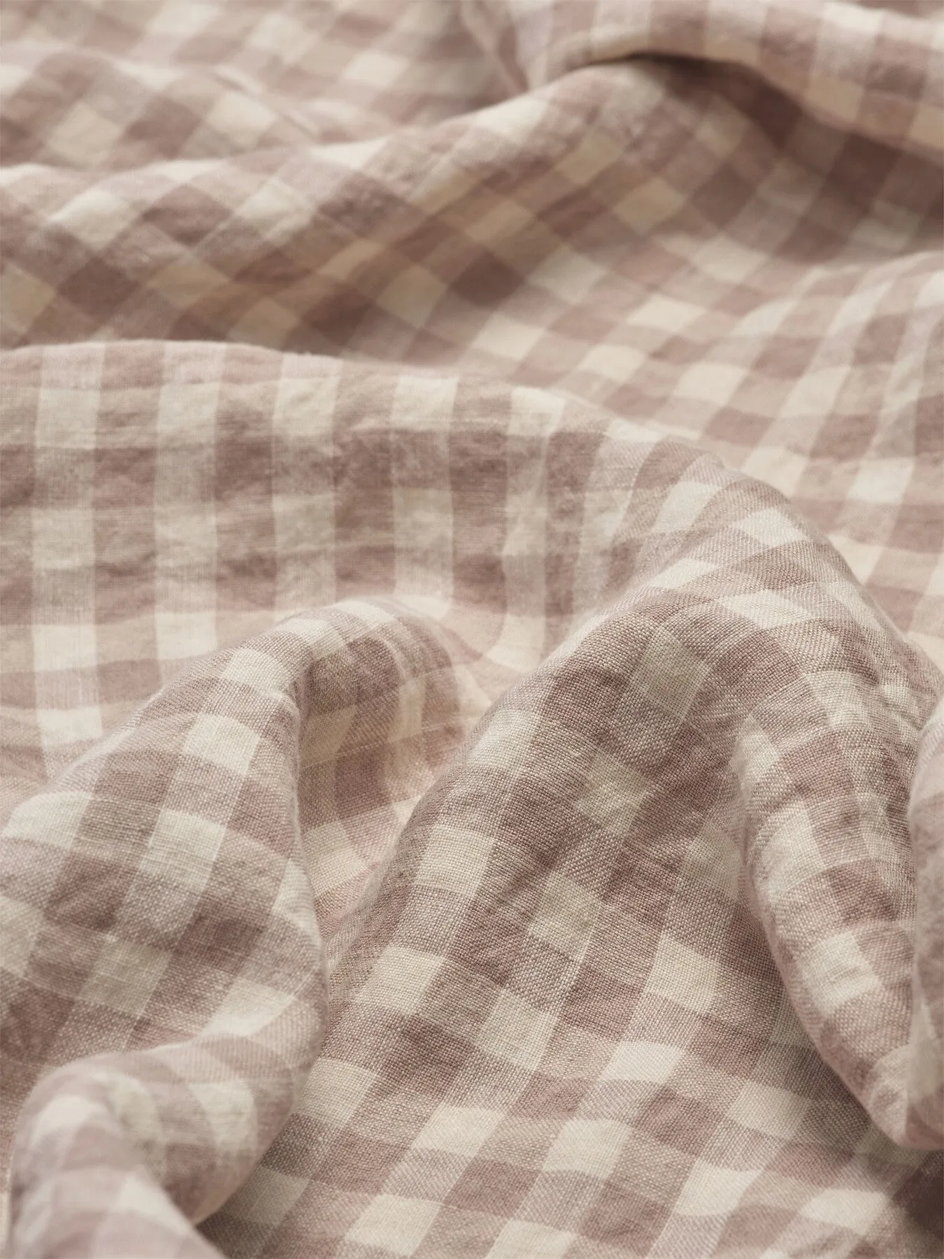 Gingham Linen Flat Sheet