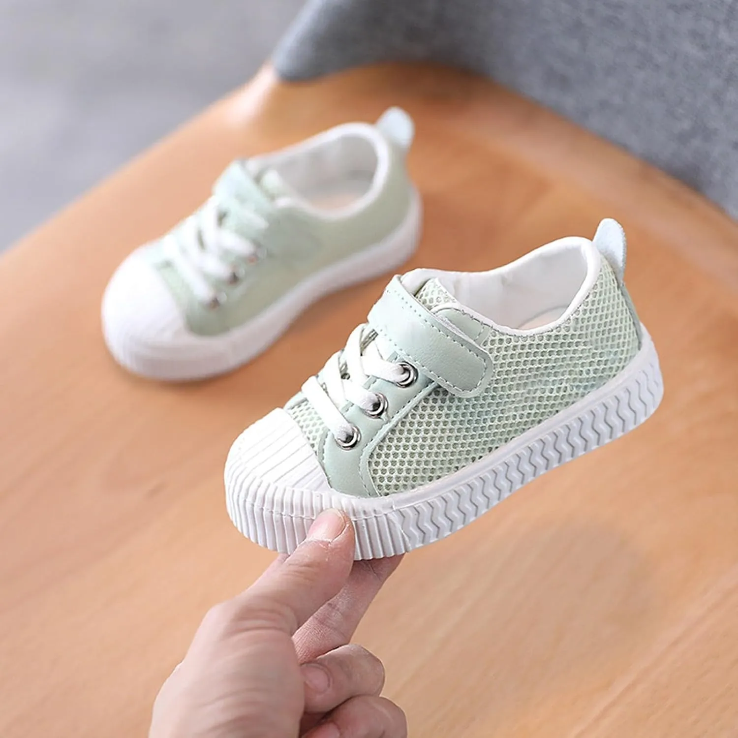Girls Kids Flat Non Slip Sneaker Ankle Hook and Loops Shoelaces Outdoor Running Sport Shoes Kids Girl Mesh Breathable