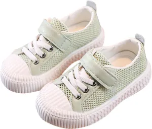 Girls Kids Flat Non Slip Sneaker Ankle Hook and Loops Shoelaces Outdoor Running Sport Shoes Kids Girl Mesh Breathable
