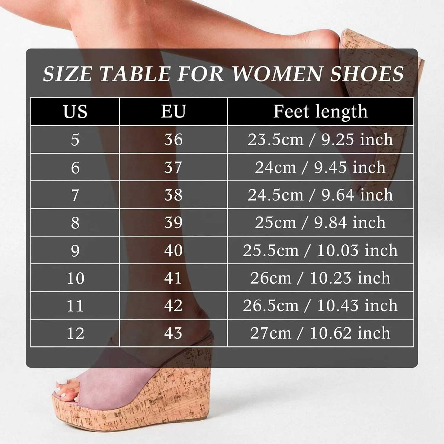 gloryinterest Wedge Sandals for Women Platform High Heels Summer Mule Slip on Comfortable Soft Arch Support Sandals Black Pink White Blue US5-12