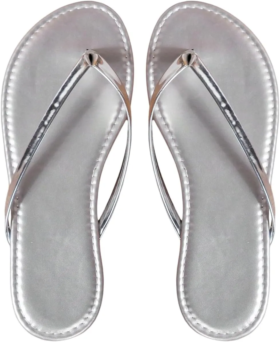 GORGLITTER Women's Flip Flops Summer Beach Sandals for Women 2025 Comfortable Thong Flats Slippers