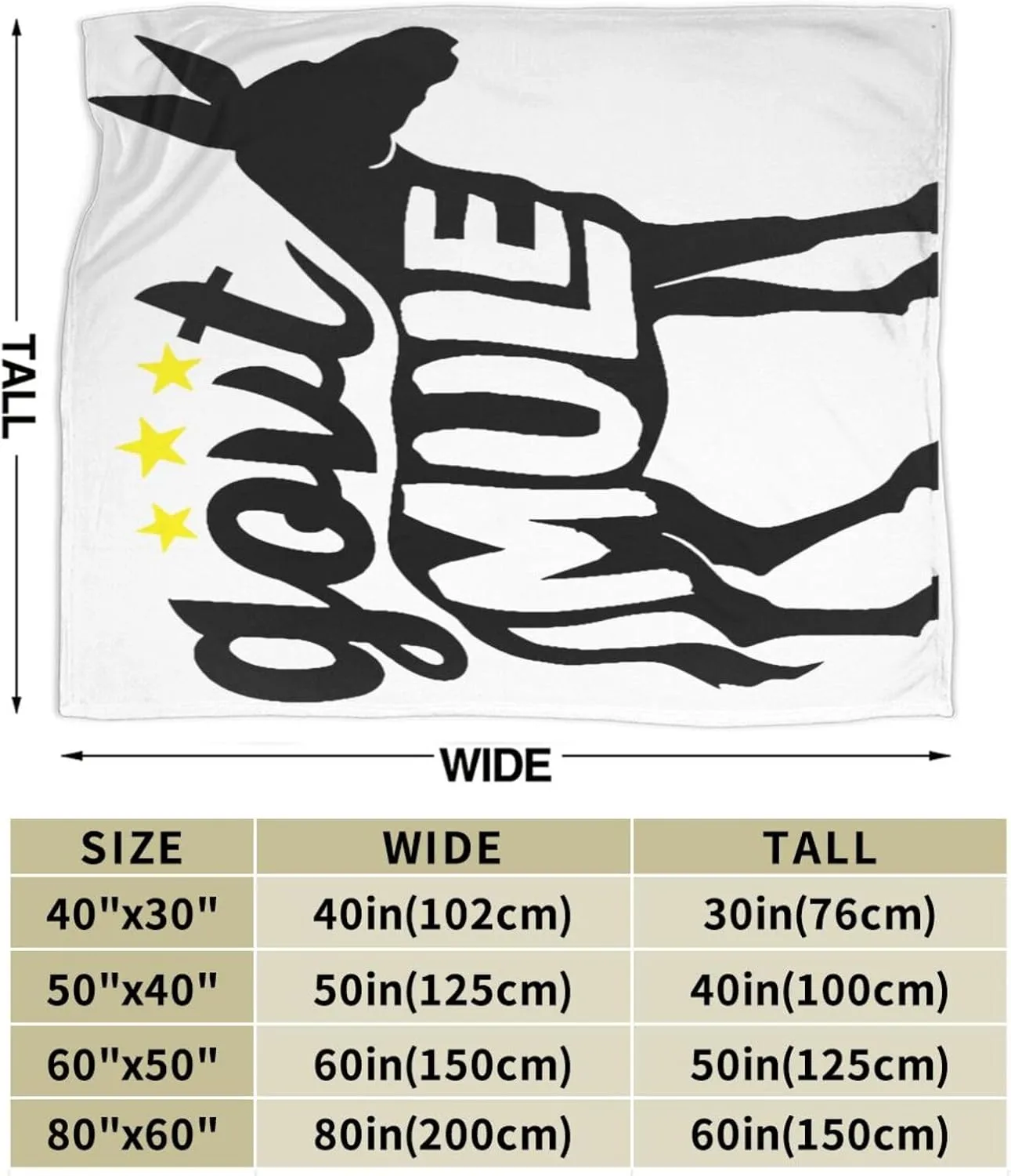 Gov't Rock Mule Band Blanket Throw Air Conditioning Blankets Lightweight Soft for Couch Bed 50"x40"