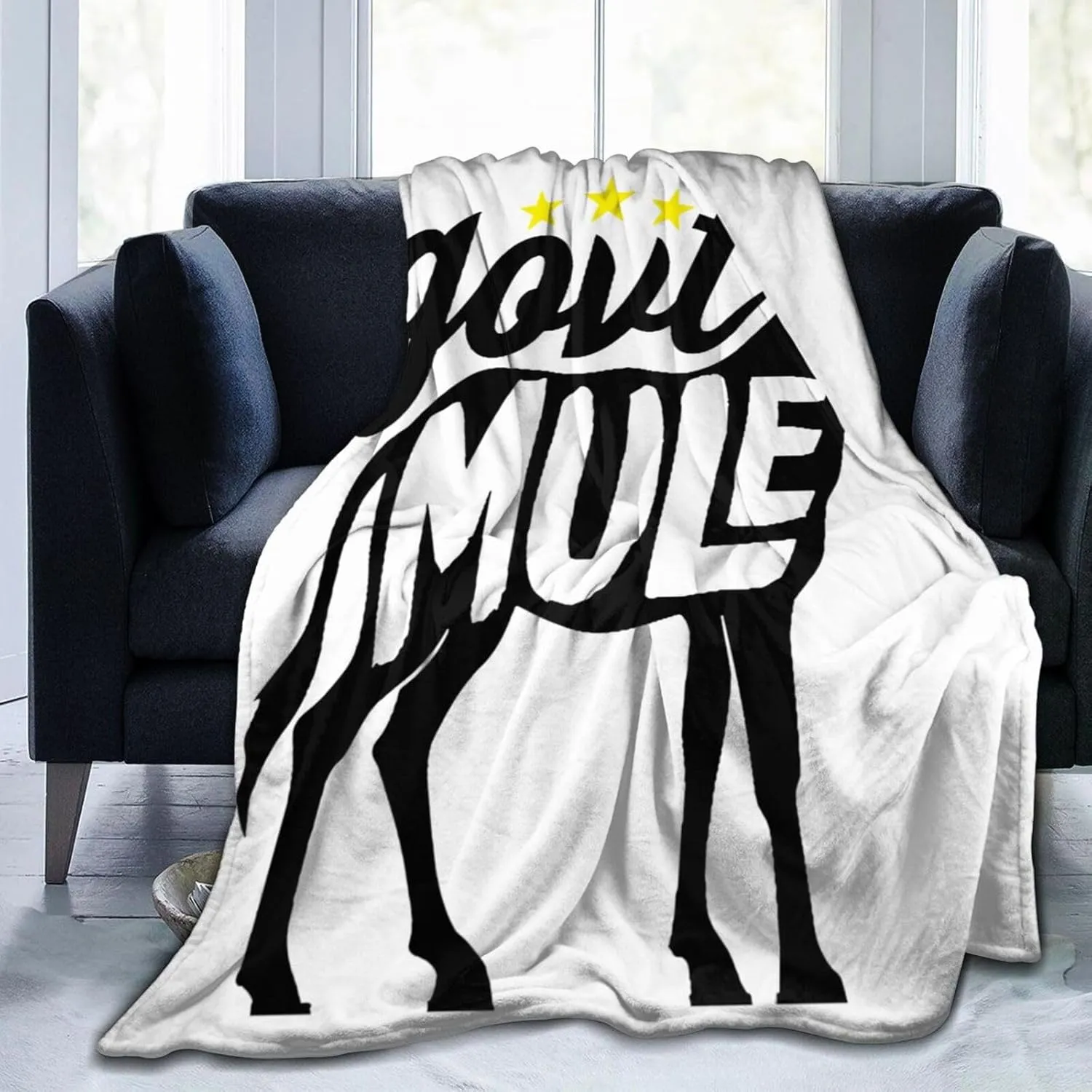 Gov't Rock Mule Band Blanket Throw Air Conditioning Blankets Lightweight Soft for Couch Bed 50"x40"