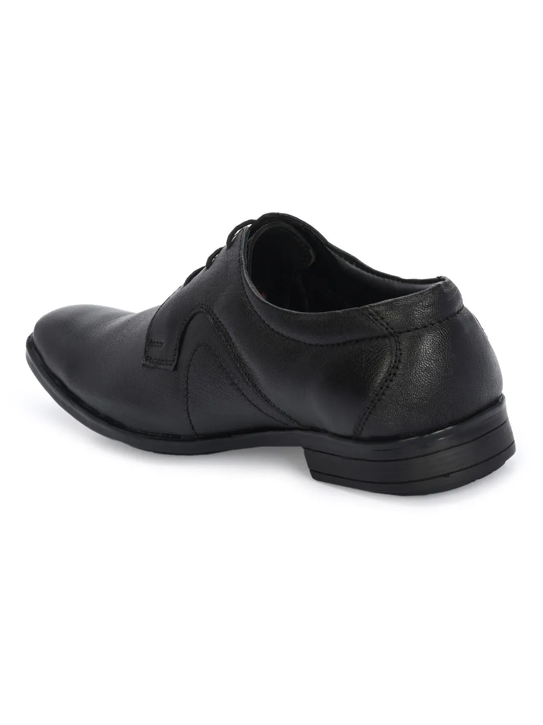 Guava Men's Black Leather Derby Lace-Up Formal Shoes GV15JA872