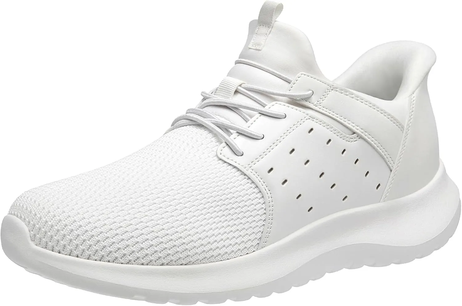 Hands Free Slip On Shoes for Men Walking Casual Sneaker Arch Support Memory Foam Mesh Light Cushioning Fashion Breathable Stylish Black White Tan Grey
