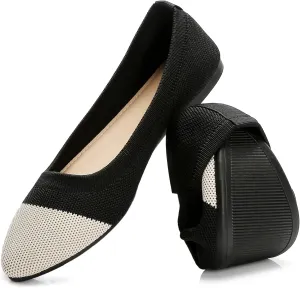 HEAWISH Women’s Ballet Flat Flats Shoes Comfortable Mesh Pointed Toe Slip On Dress Shoes