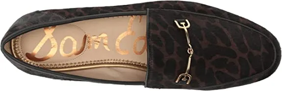 Heel High-end Slip On Sam Client-approved Leopard Almond Toe Multi Loraine Stacked Edelman Loafers Brown