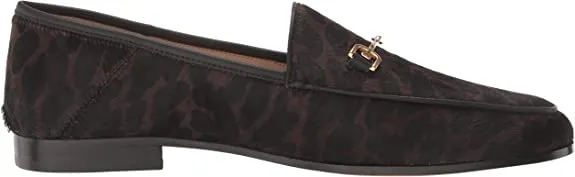 Heel High-end Slip On Sam Client-approved Leopard Almond Toe Multi Loraine Stacked Edelman Loafers Brown