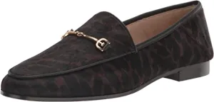 Heel High-end Slip On Sam Client-approved Leopard Almond Toe Multi Loraine Stacked Edelman Loafers Brown