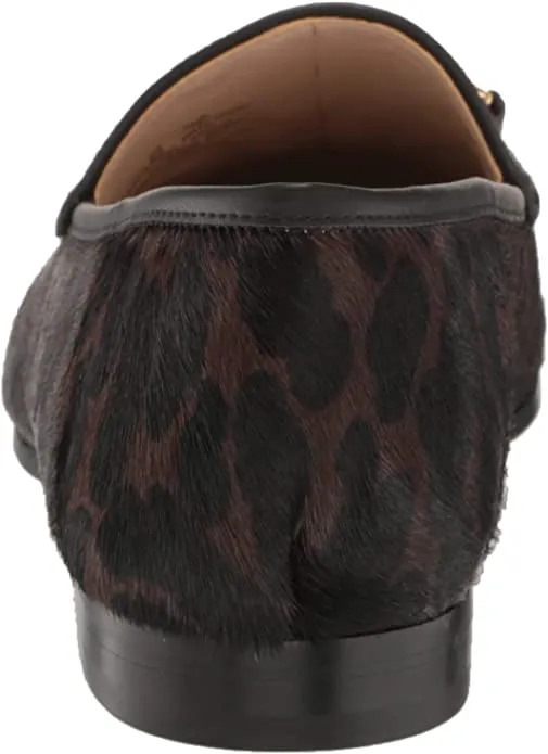 Heel High-end Slip On Sam Client-approved Leopard Almond Toe Multi Loraine Stacked Edelman Loafers Brown