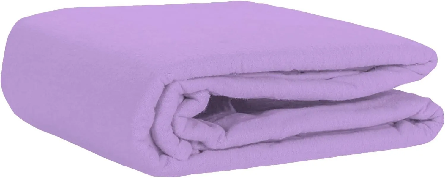 High Kotton 3-Piece Egyptian Cotton Massage Table Sheet Set - Facial Bed Cover - Includes Flat and Fitted Sheets with Face Cover - Lilac