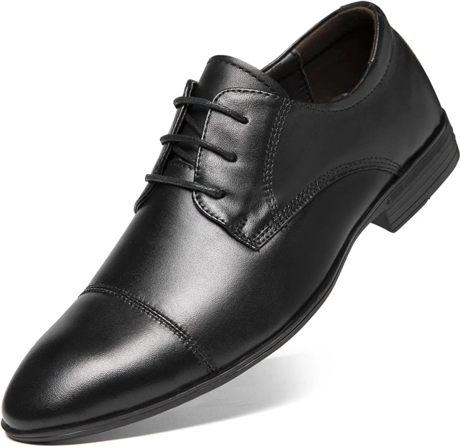 HOOENG Dress Oxford Formal Shoes for Men Lace Up Crocodile Print Derby Shoes Round Cap Toe Leather Slip Resistant Block Heel Low Top Anti-Slip Wedding (Size : 6.5, 颜色 : Crocodile Print)