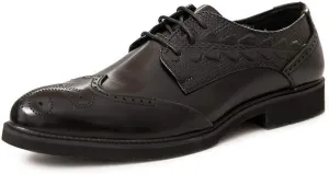 HOOENG Oxford Dress Shoes for Men Lace Up Wing Tip Brogue Derby Shoes Cowhide Low Top Slip Resistant Anti-Slip Business