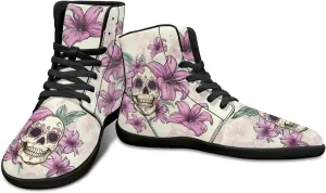 Howilath Gothic Skull Barefoot Shoes Mens Low Zero Drop Sneaker High Top Sneakers Minimalist Shoes